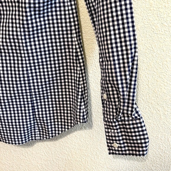J. Crew Black & White Checker Woman Shirt - Picture 7 of 7